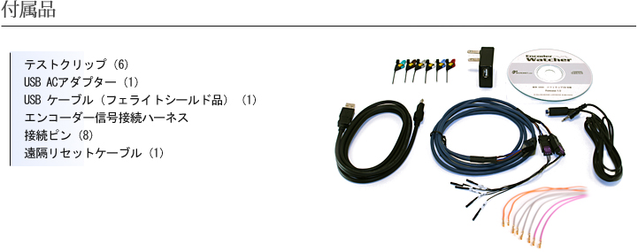 エンコーダーウォッチャー　付属品説明